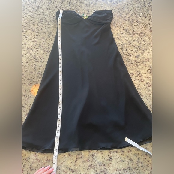 Women’s Y2K Cache  Black Halter Dress with Jewel Detail size 2 - Picture 8 of 8